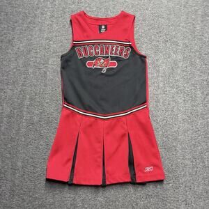 NFL Tampa Bay Buccaneers Cheerleader Dress Girls Medium 10/12 Red Pleated Skirt